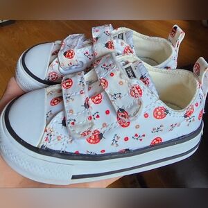 Sz 5 Toddler Girl's CONVERSE CTAS 2V OX Lady Bug Double straps Casual Shoes